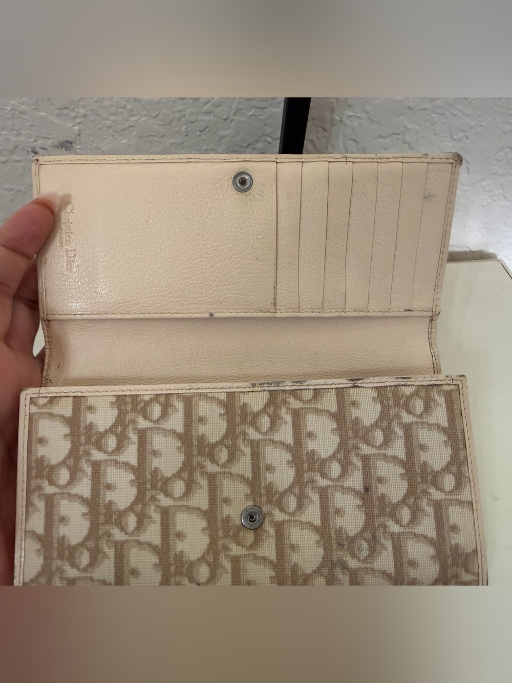 Dior Floral Embroidered Wallet - Picture 3 of 8